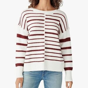 Lucky Brand Red Striped Sweater Size L
